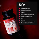 NatureWise Astaxanthin softgels displayed on a wooden table