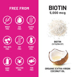 NatureWise Biotin 5,000 mcg softgel lifestyle scene