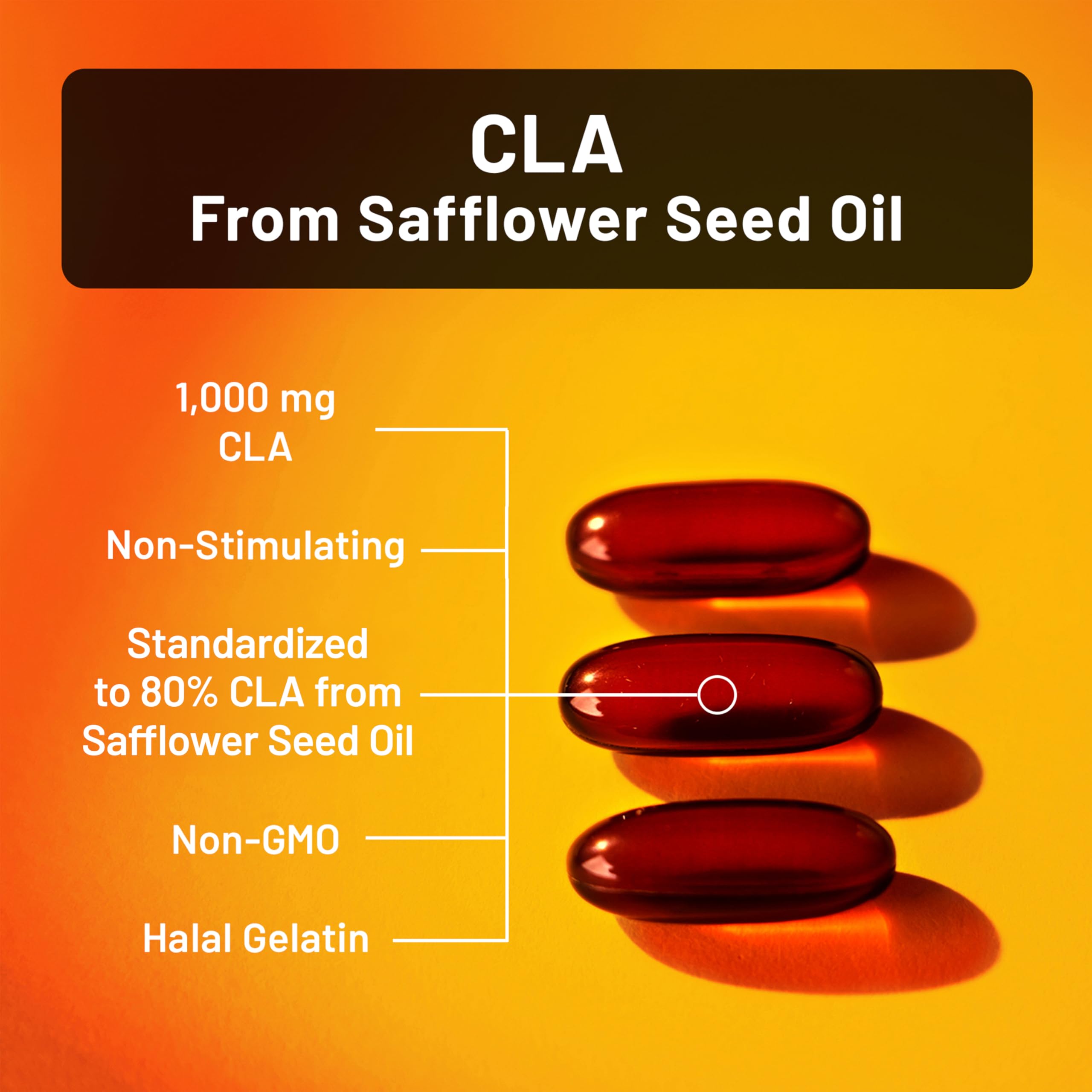 NatureWise CLA 1250 Softgels side view with dosage details