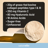NatureWise Collagen Peptides Powder 20G side view