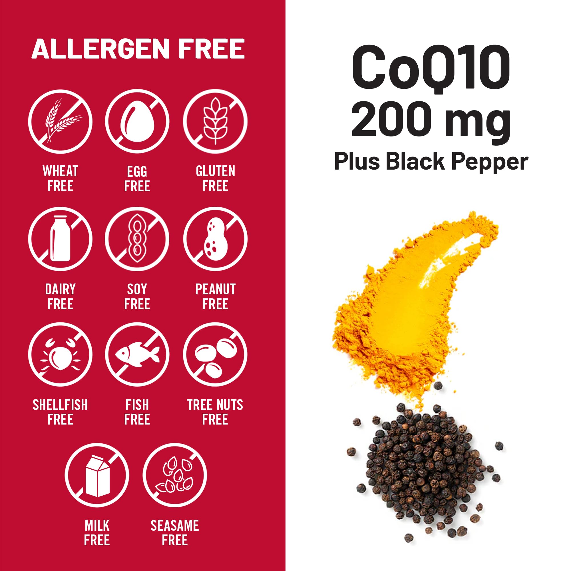 NatureWise CoQ10 200mg + Black Pepper Softgels bottle back view