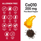 NatureWise CoQ10 200mg + Black Pepper Softgels bottle back view
