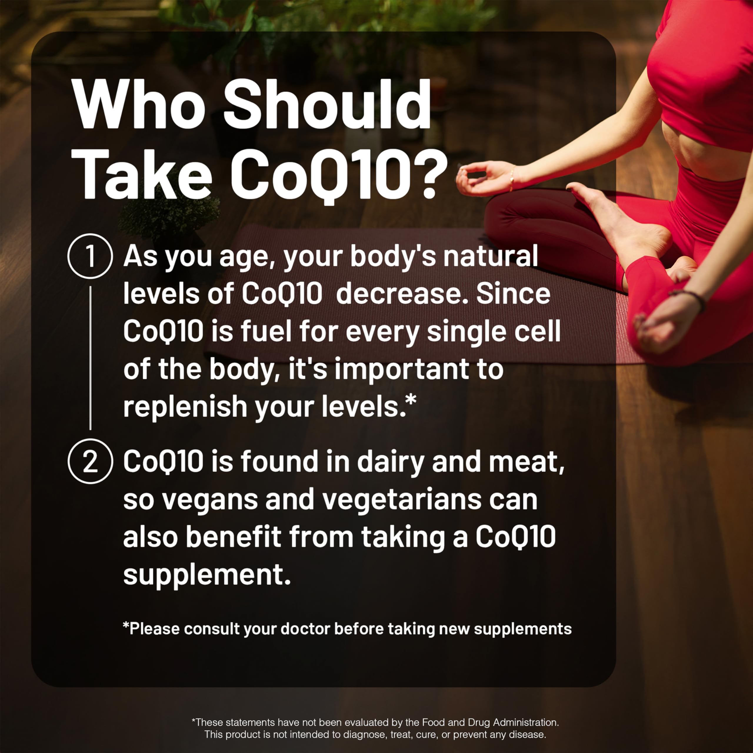 NatureWise CoQ10 200mg + Black Pepper Softgels showing serving size