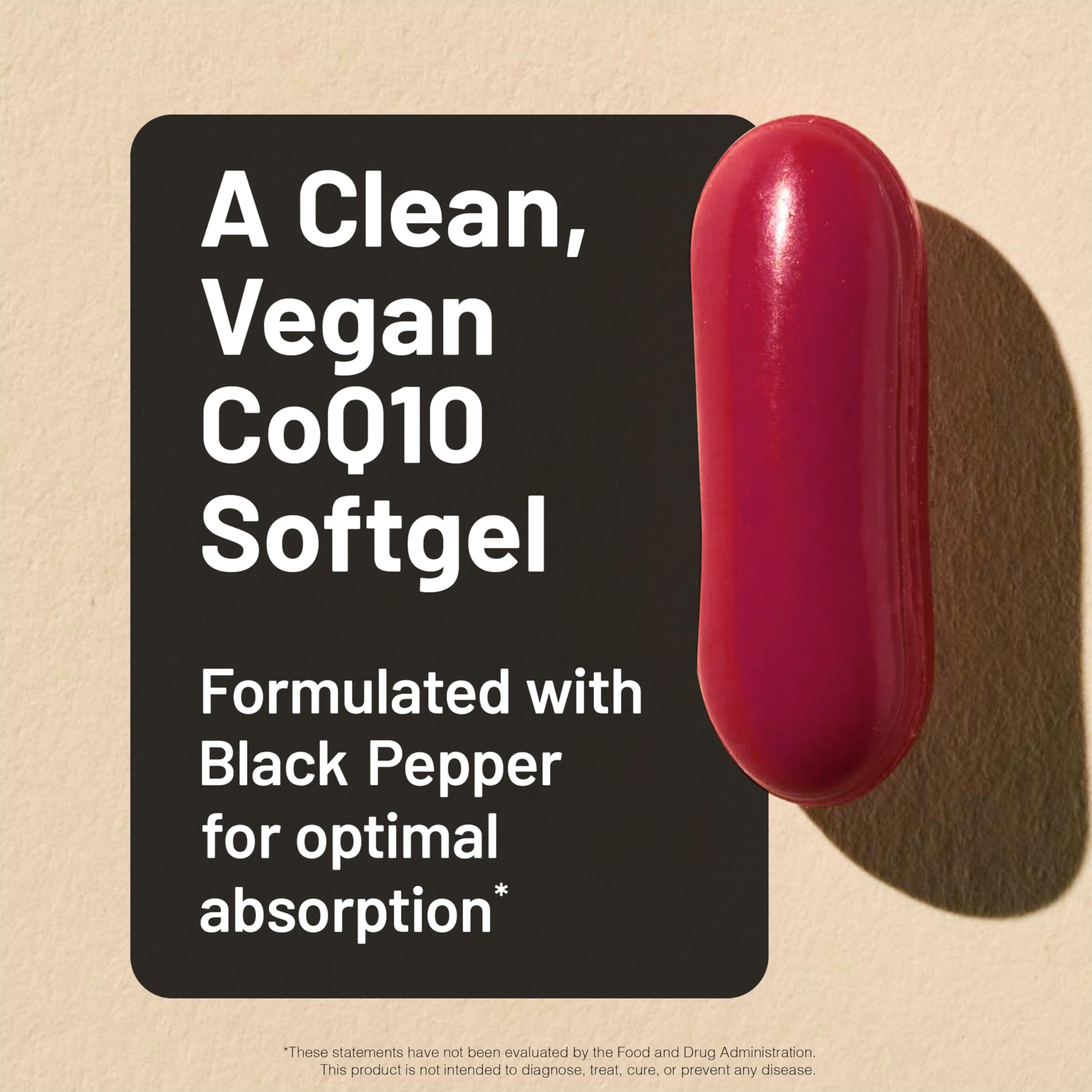 NatureWise CoQ10 200mg + Black Pepper Softgels showing softgel texture