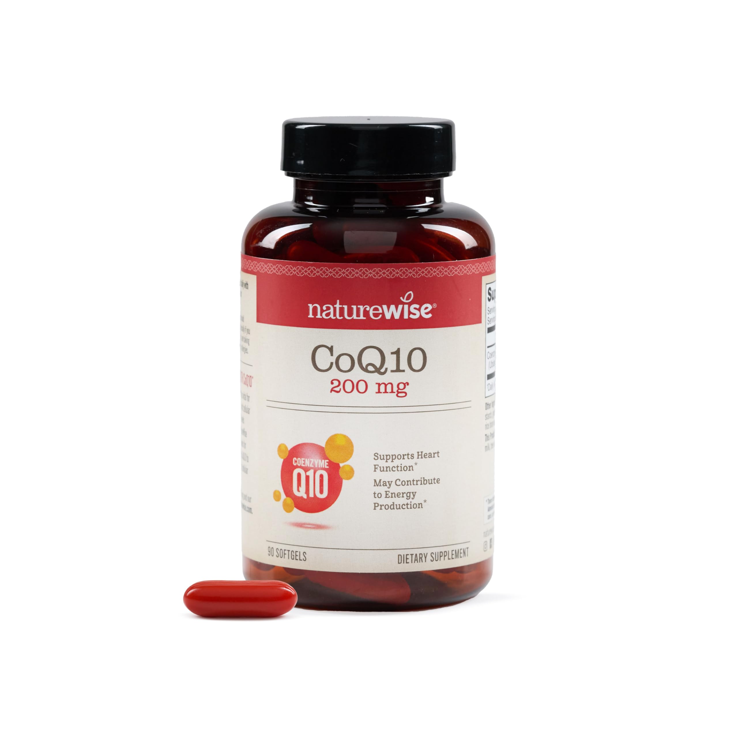 NatureWise CoQ10 200mg Softgels front view with packaging
