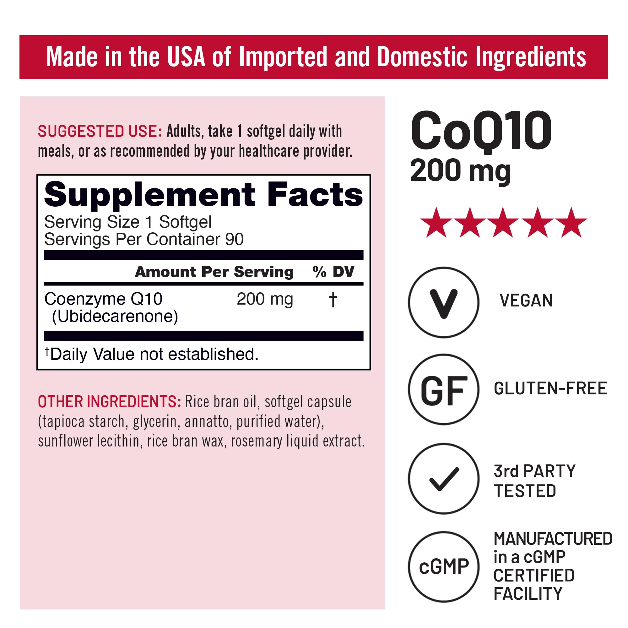 NatureWise CoQ10 200mg Softgels on a wooden table