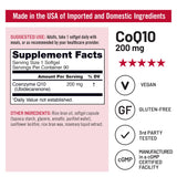 NatureWise CoQ10 200mg Softgels on a wooden table