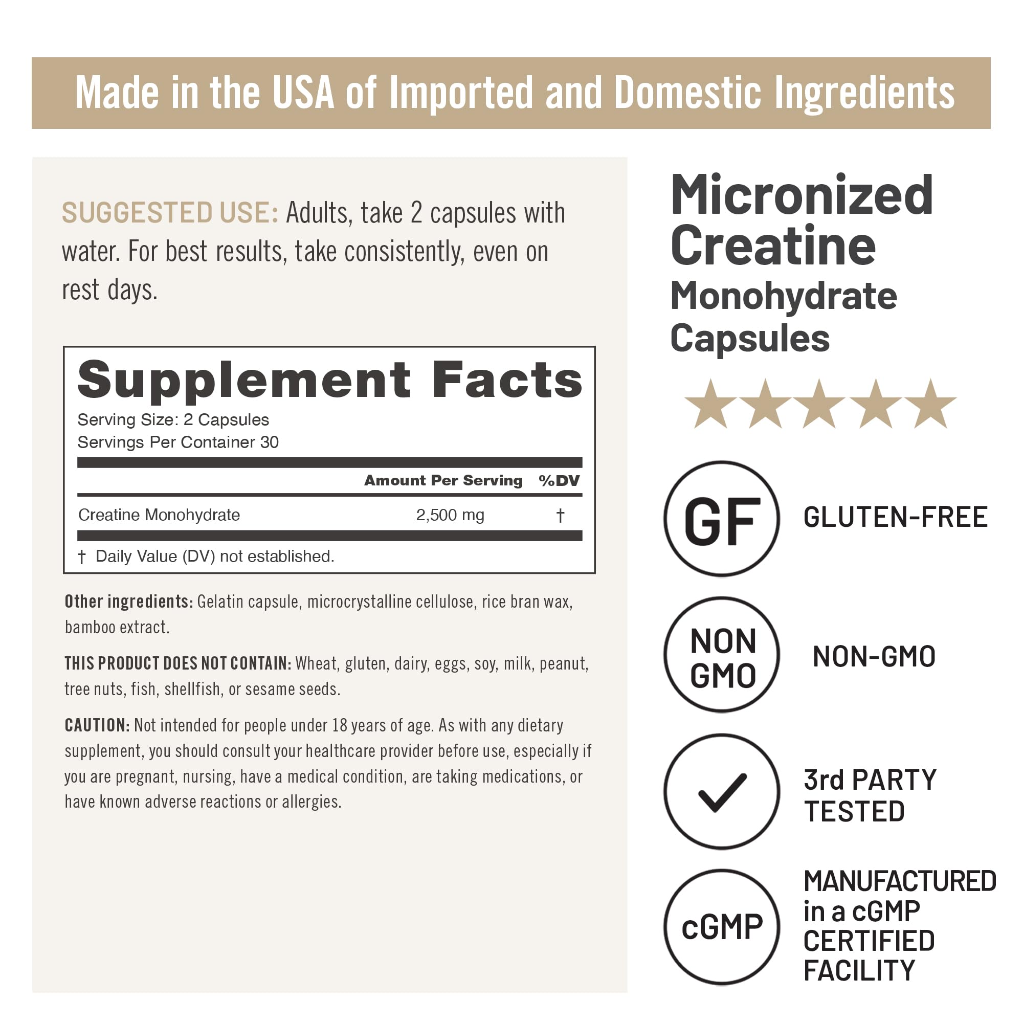 NatureWise Creatine Monohydrate Pills 120g lifestyle shot