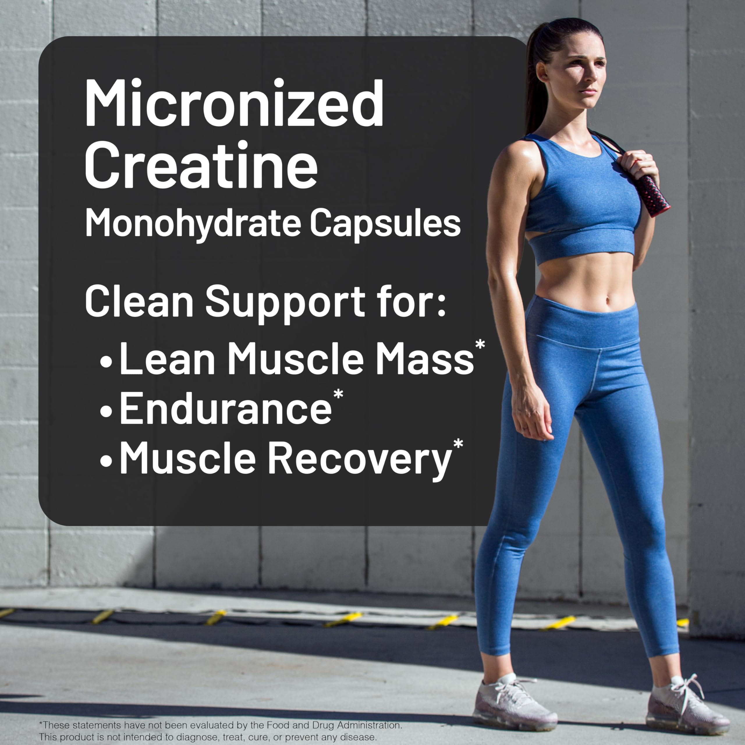 NatureWise Creatine Monohydrate Pills 120g side view