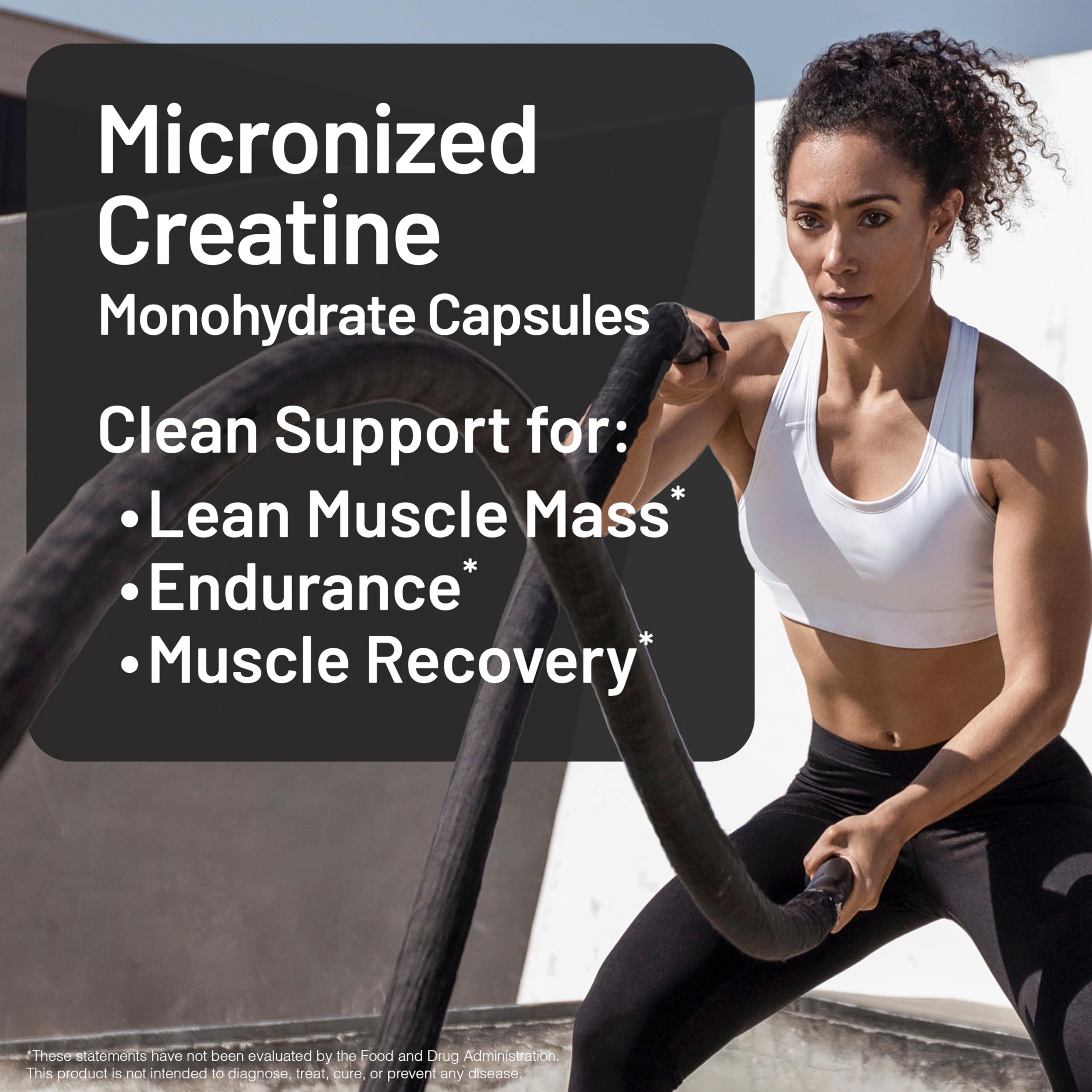 NatureWise Creatine Monohydrate Powder 5000mg side view