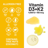NatureWise D3 + K2 Softgels displayed with coconut oil