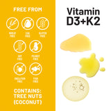 NatureWise D3 + K2 Softgels with a measuring spoon