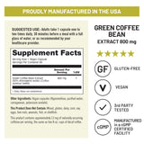 NatureWise Green Coffee Bean Extract 800mg bottle with capsules displayed