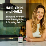 NatureWise Hair, Skin, and Nails Biotin 5000 mcg supplement side view