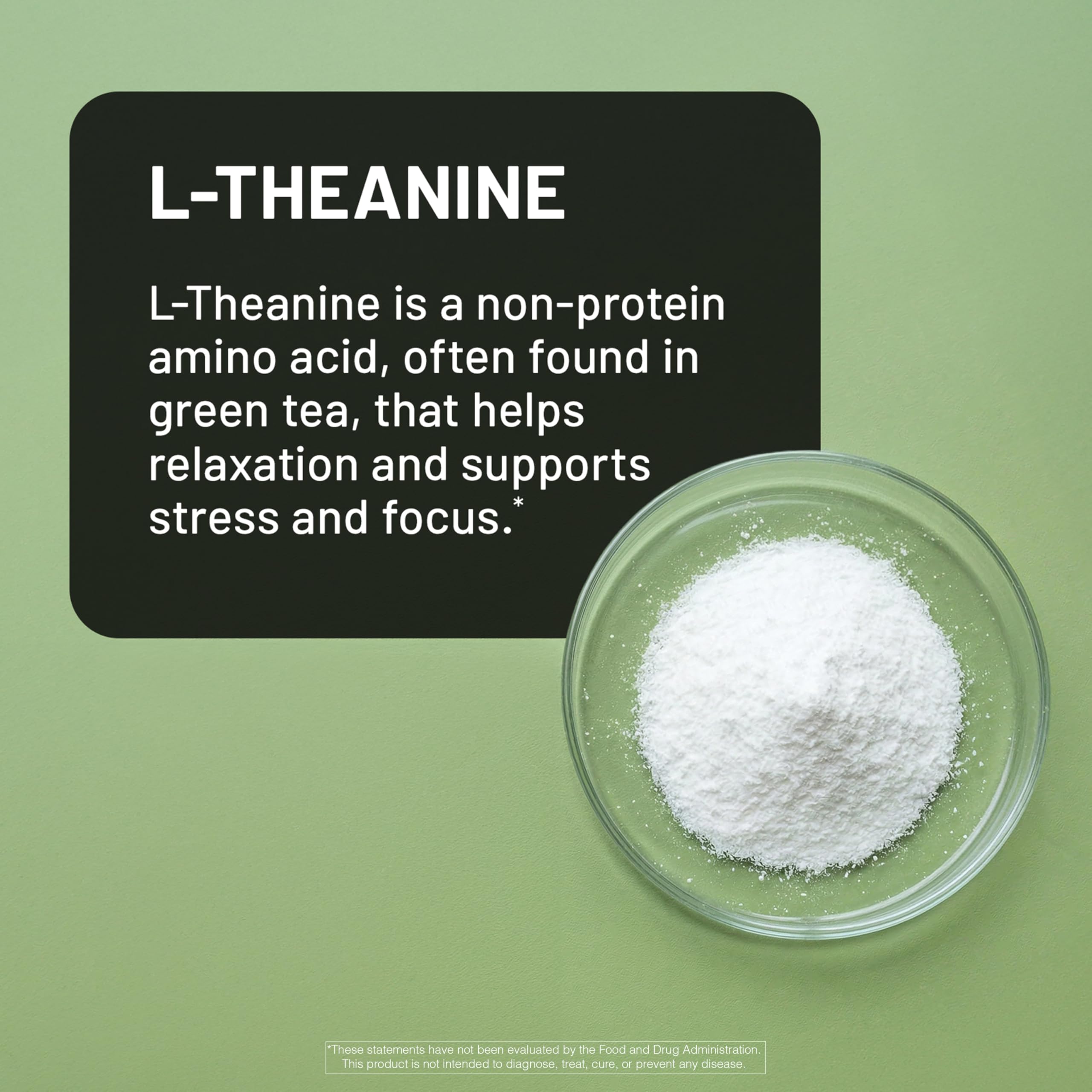 NatureWise L-Theanine 200mg supplement side view with label