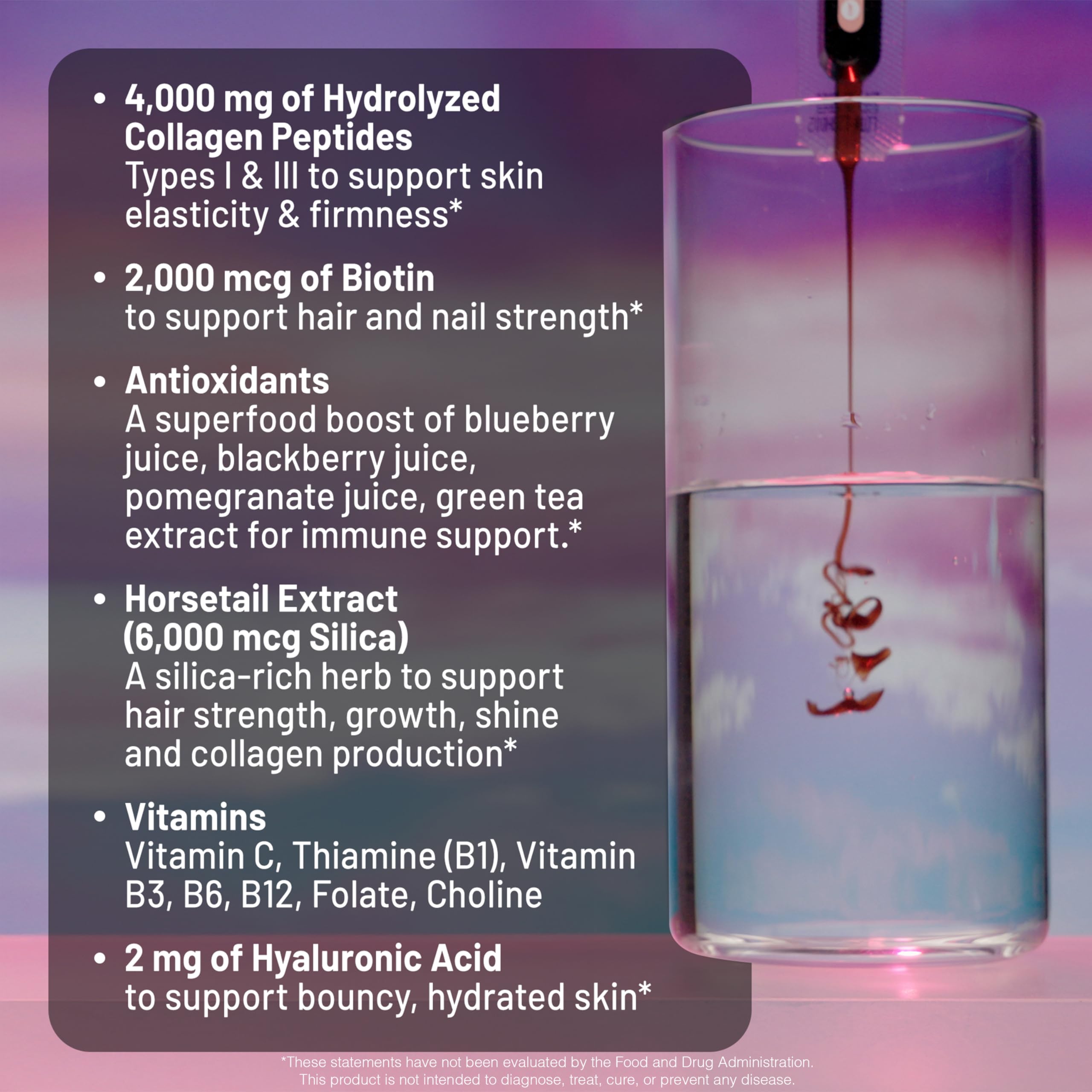 NatureWise Liquid Collagen 4000mg side view