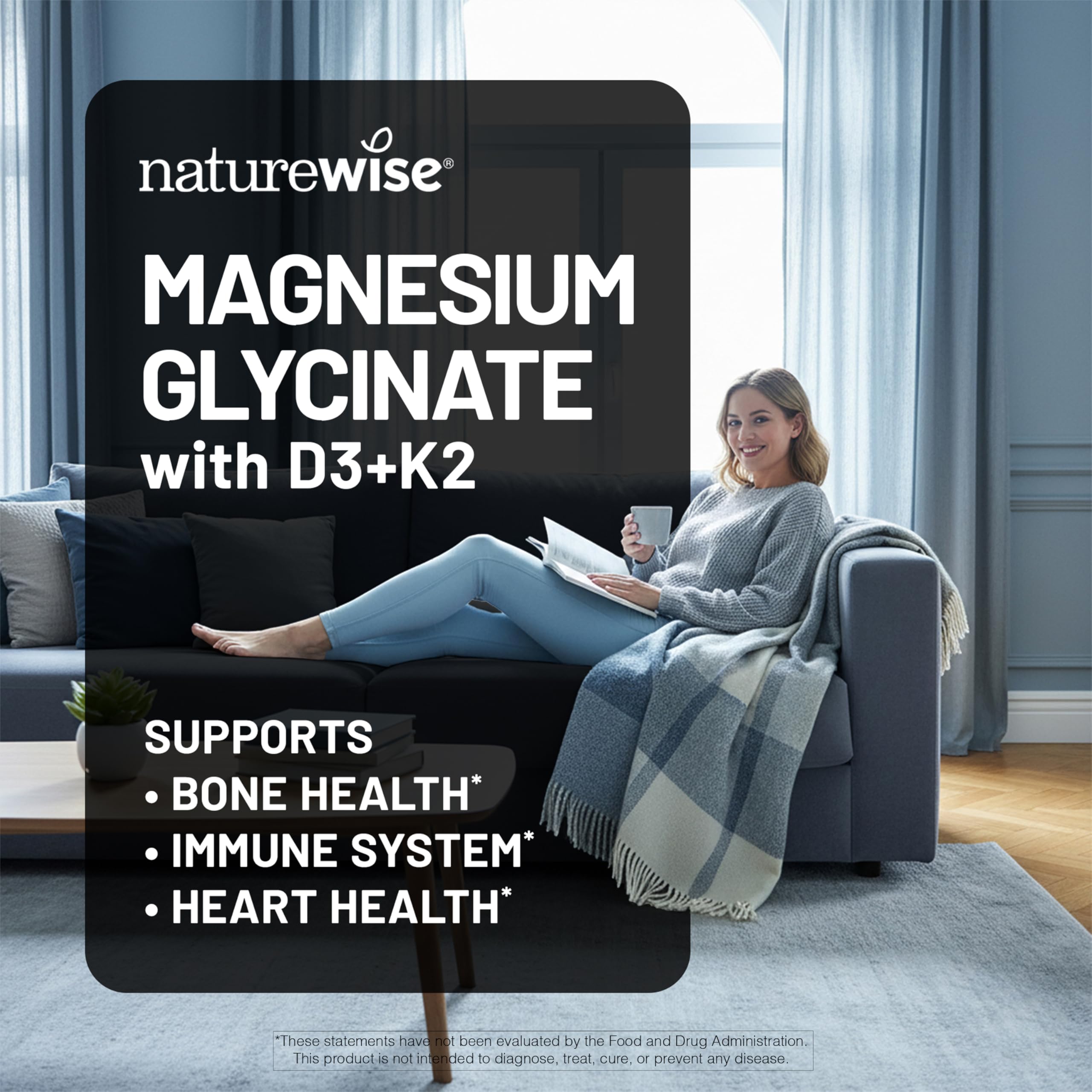 NatureWise Magnesium Glycinate softgel lifestyle shot