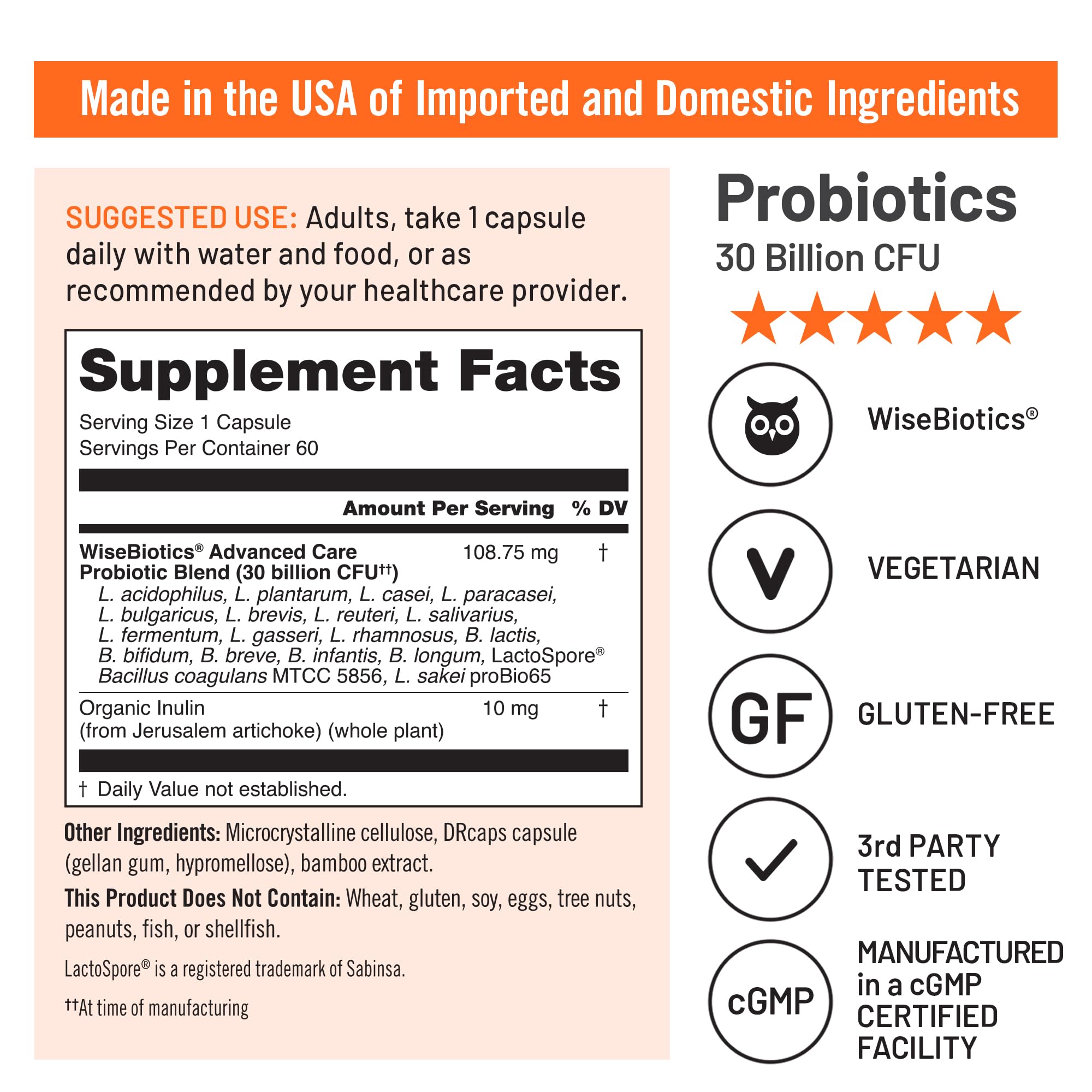NatureWise Max Probiotics 30 Billion CFU capsules close-up