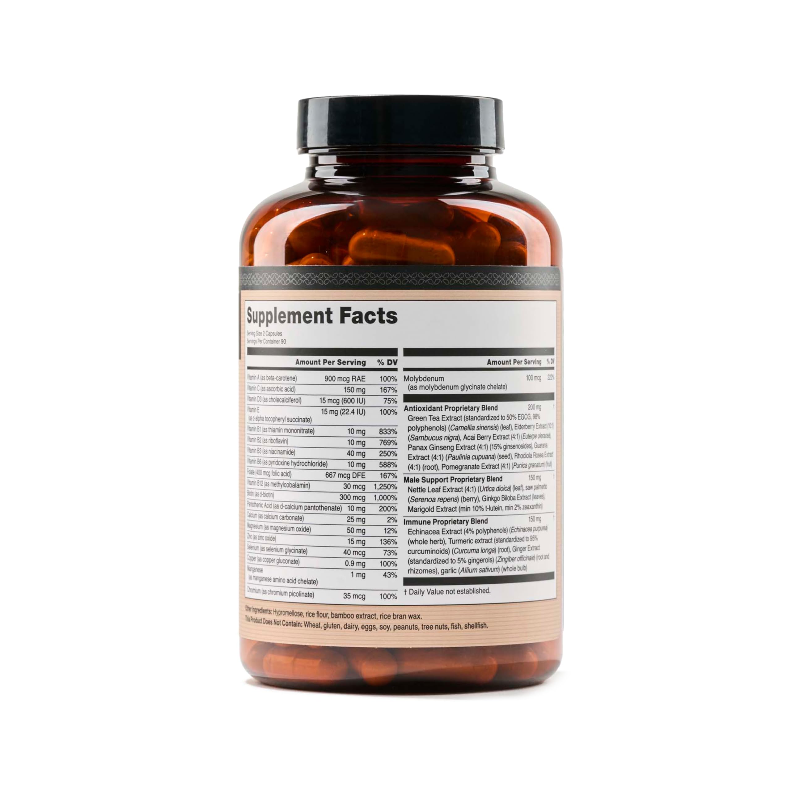 NatureWise Men's Multivitamin ingredients list