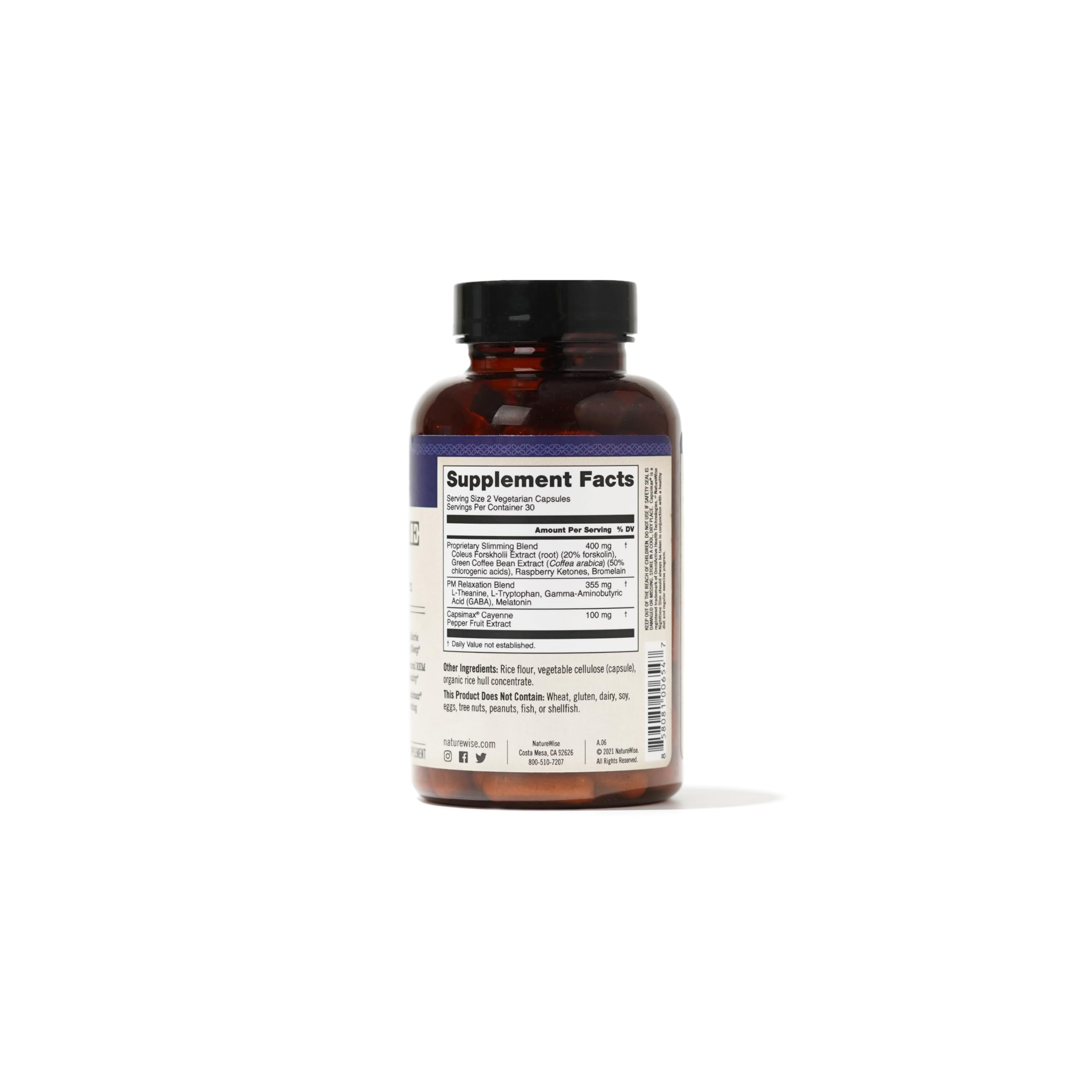 NatureWise NightTime Fitness Support bottle on a table