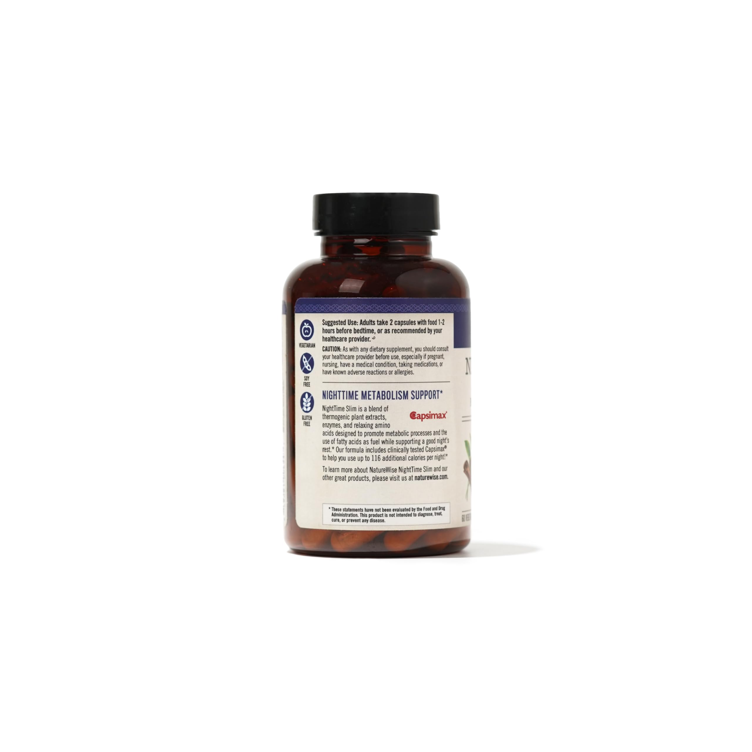 NatureWise NightTime Fitness Support capsules in a hand