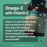NatureWise Omega-3 Fish Oil Softgels on a wooden table