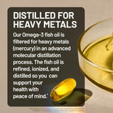 NatureWise Omega-3 softgels side view displaying bottle details