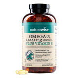 NatureWise Omega-3 + Vitamin E Softgels front view