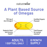 NatureWise Organic Flaxseed Oil Softgels close-up of softgel