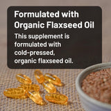 NatureWise Organic Flaxseed Oil Softgels side view