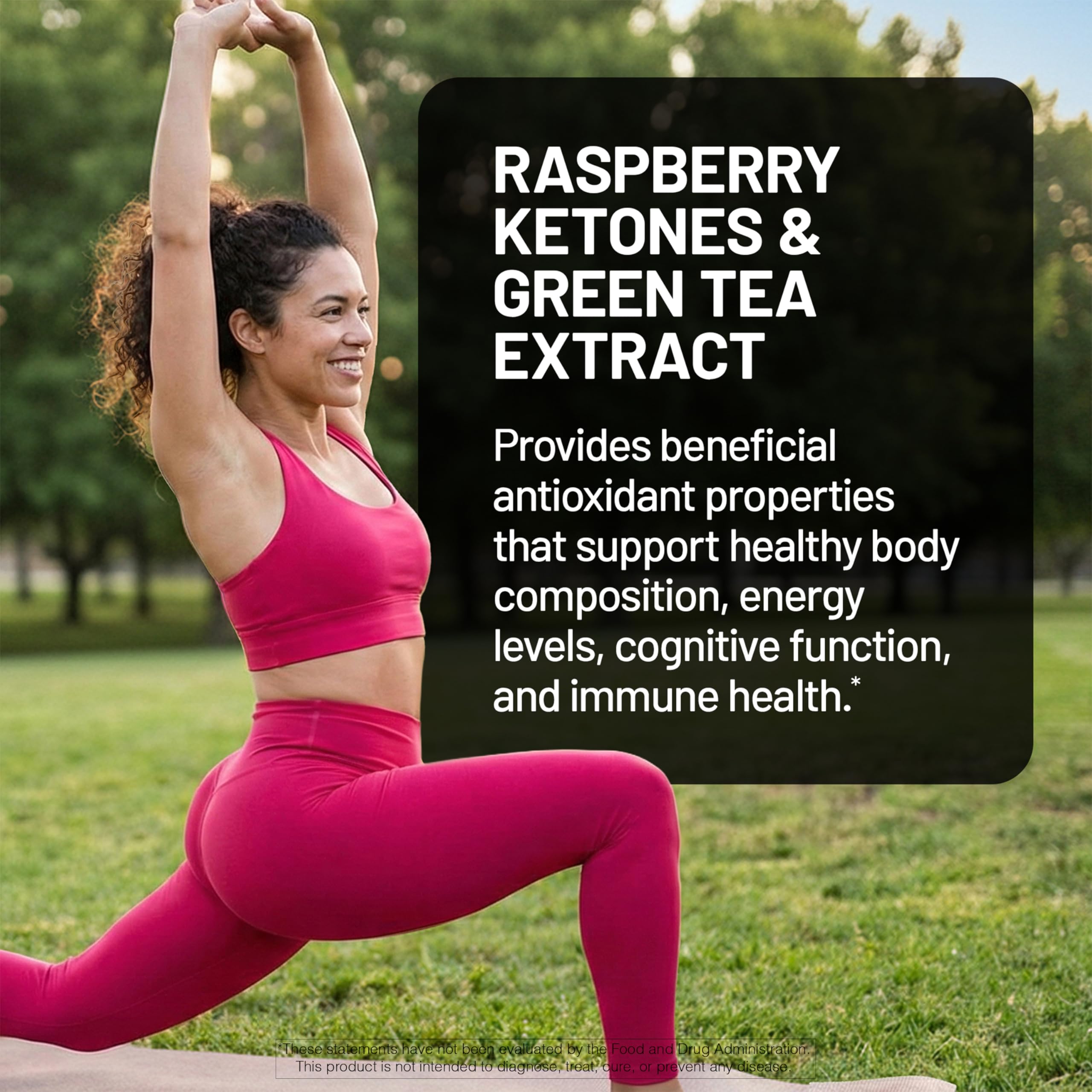 NatureWise Raspberry Ketones Plus 120 Capsules back view showing ingredients