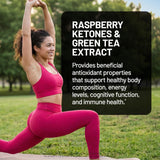 NatureWise Raspberry Ketones Plus 120 Capsules back view showing ingredients