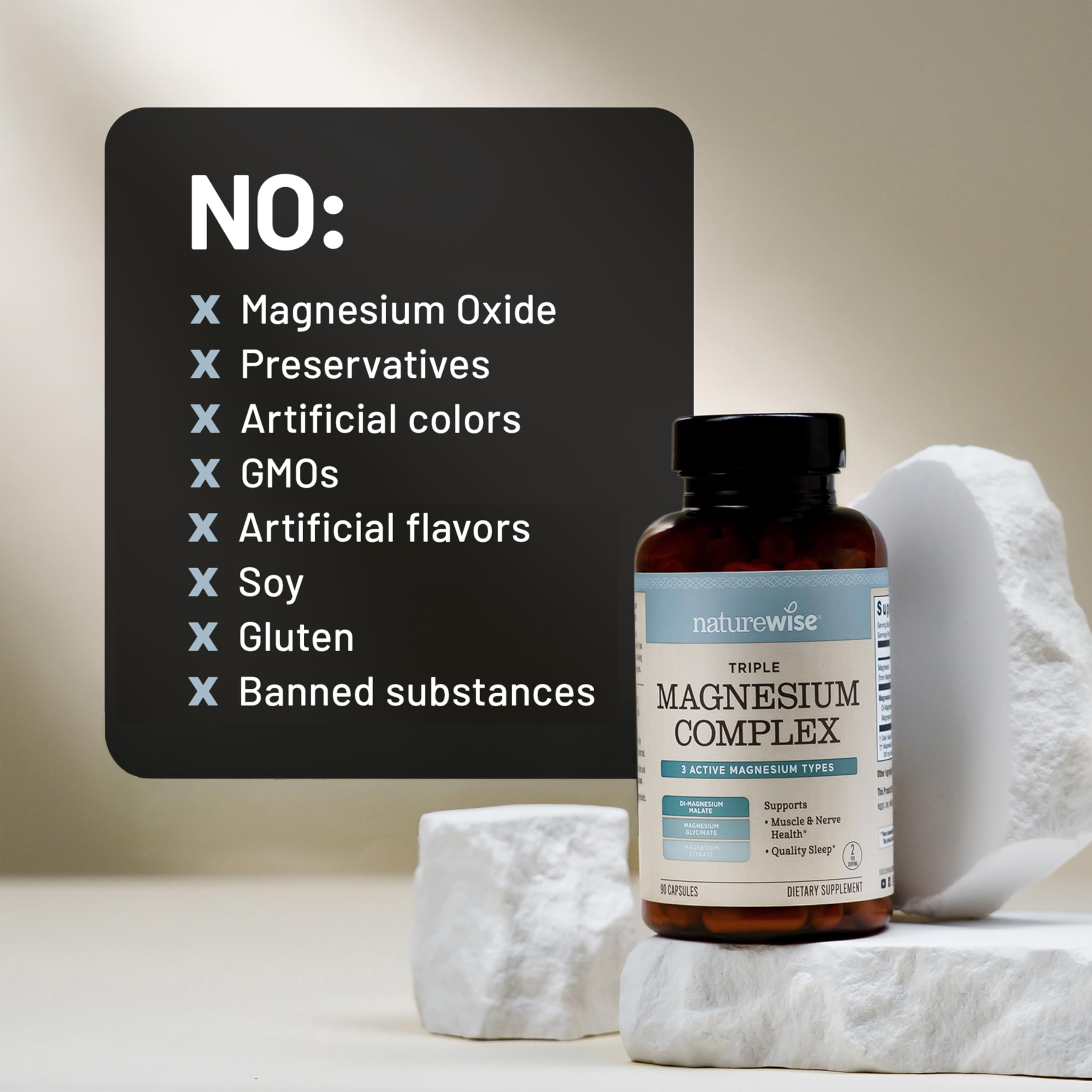 NatureWise Triple Magnesium Complex 115g packaging