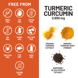NatureWise Turmeric Curcumin capsules in a hand