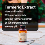 NatureWise Turmeric Curcumin Softgels side view showing capsule