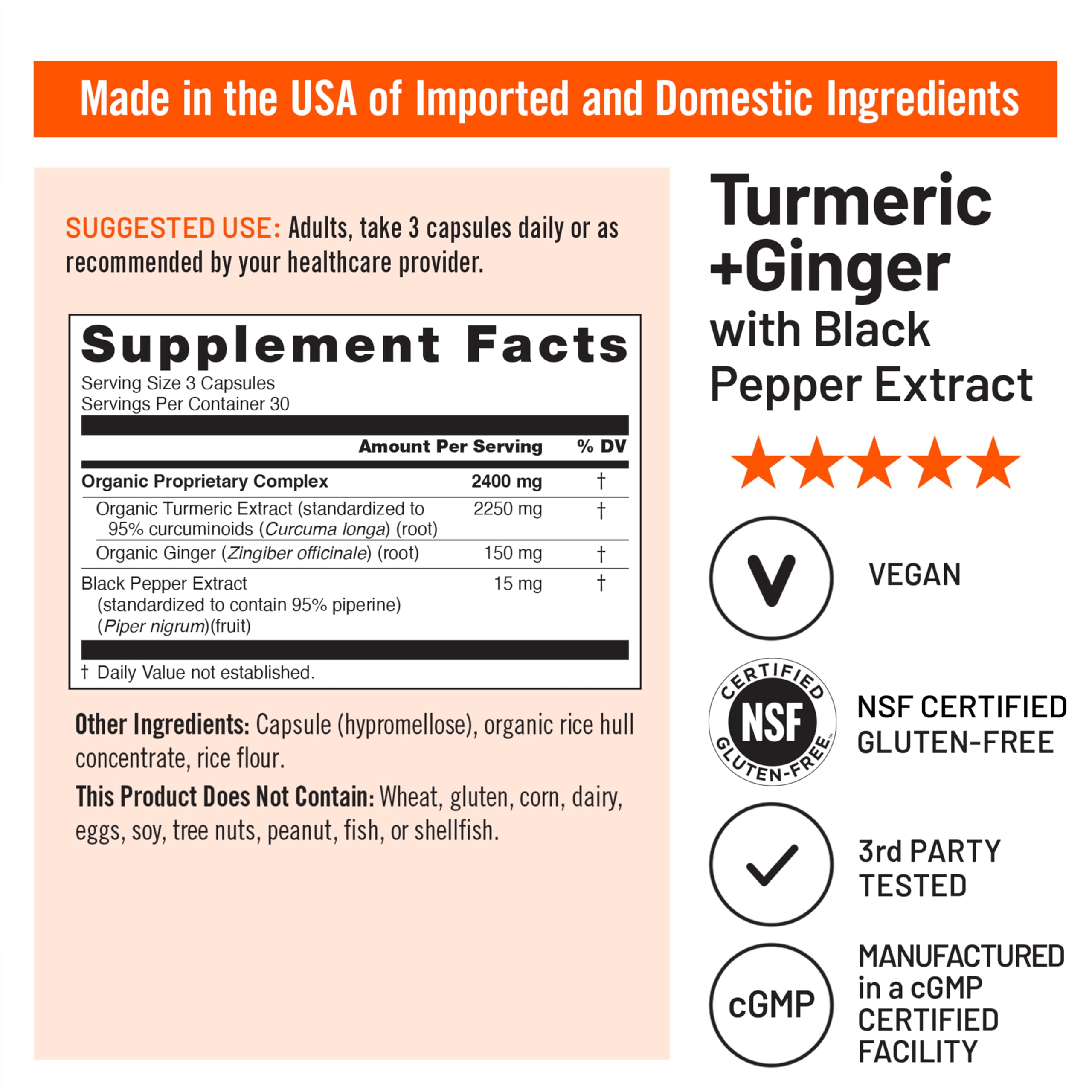 NatureWise Turmeric + Ginger supplement on a wooden table