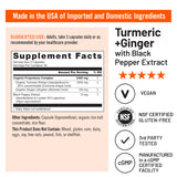NatureWise Turmeric + Ginger supplement on a wooden table