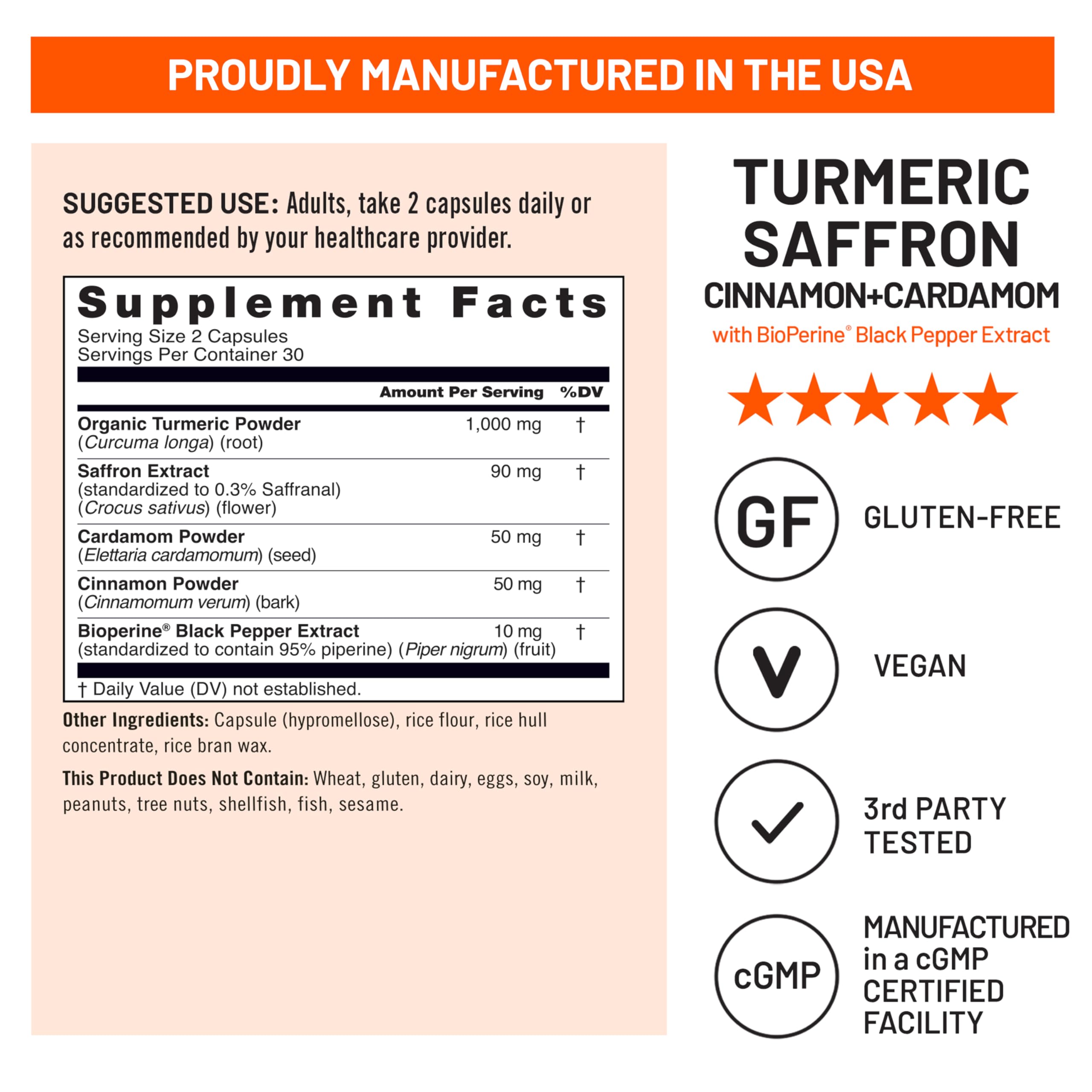 NatureWise Turmeric Saffron Supplement with measuring spoon