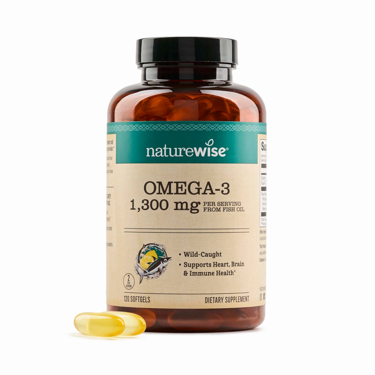 NatureWise Ultra Omega 3 Fish Oil 2200 mg softgels front view