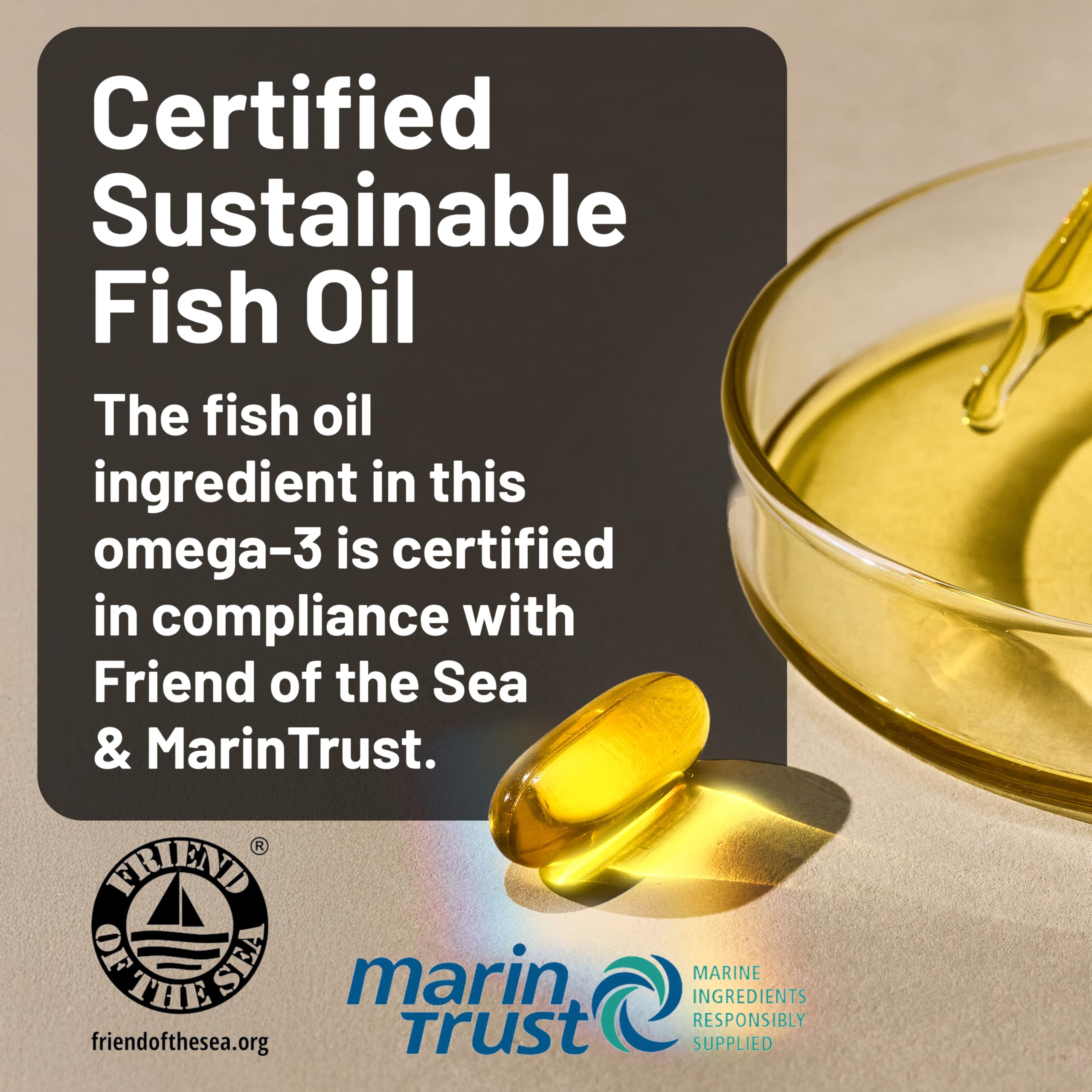 NatureWise Ultra Omega 3 Fish Oil 2200 mg softgels with a glass of water