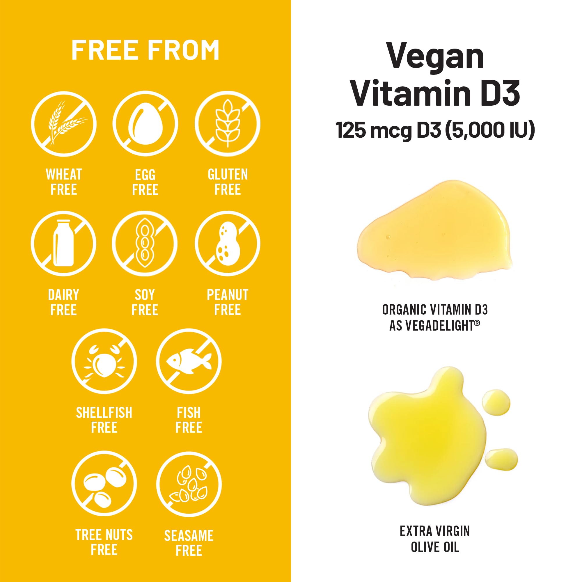 NatureWise Vegan Vitamin D3 5000 IU softgels ingredients list