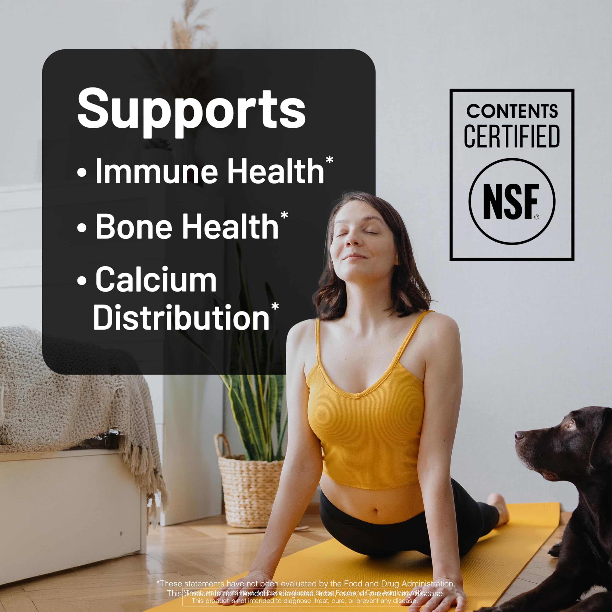 NatureWise Vegan Vitamin D3 + K2 Softgels side view