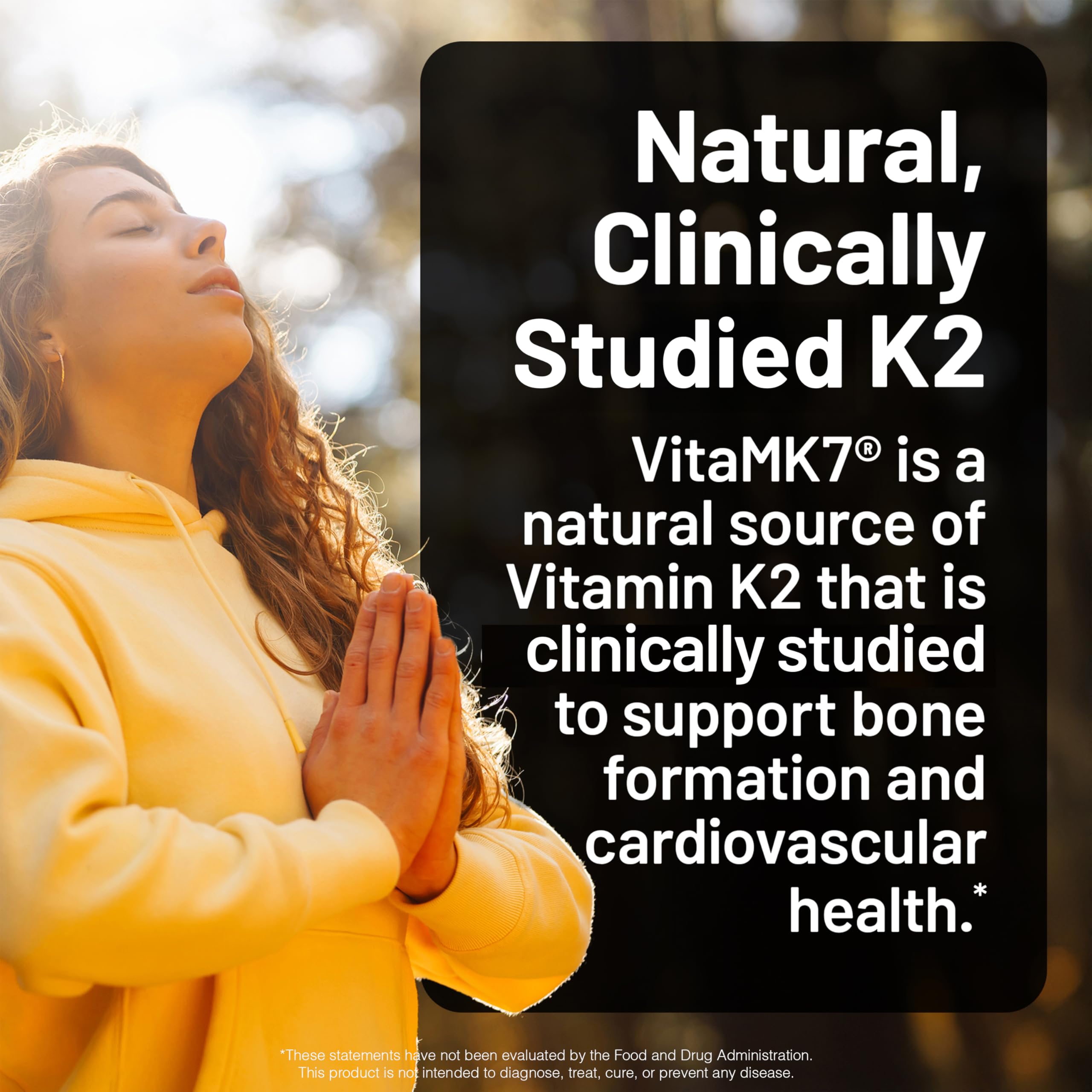 NatureWise Vegan Vitamin D3 + K2 Softgels with a measuring spoon