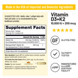 NatureWise Vegan Vitamin D3 + K2 Softgels with coconut