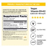 NatureWise Vegan Vitamin D3 + K2 Softgels with olive oil