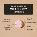 NatureWise Vitamin B12 Sublingual Tablets 3000 mcg cherry flavour