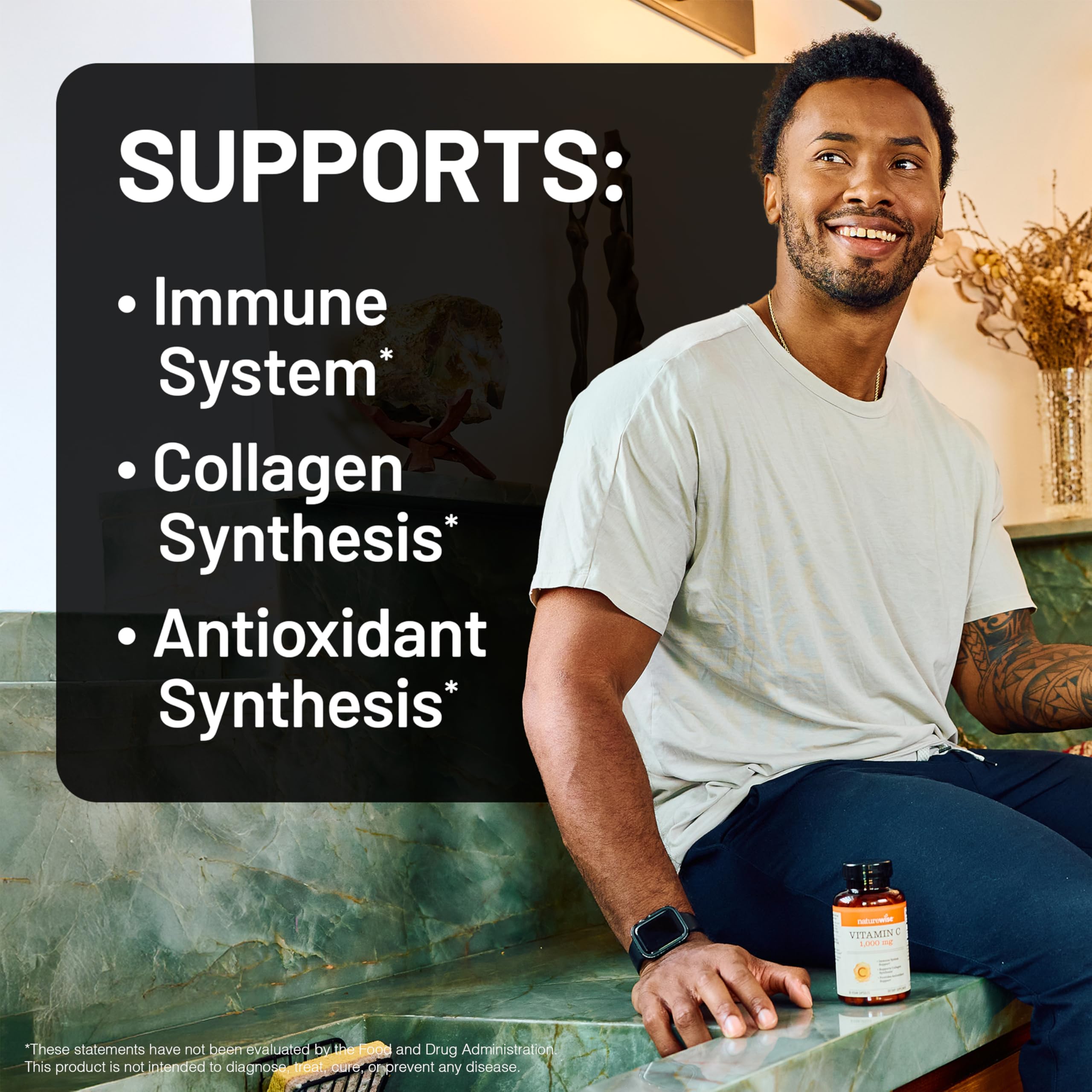 NatureWise Vitamin C 1000mg Capsules lifestyle scene