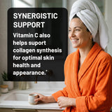 NatureWise Vitamin C 1000mg Capsules on a wooden table