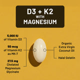 NatureWise Vitamin D3 K2 Magnesium Glycinate Softgels bottle top view