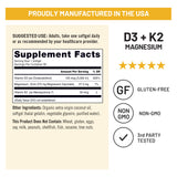 NatureWise Vitamin D3 K2 Magnesium Glycinate Softgels on a wooden table